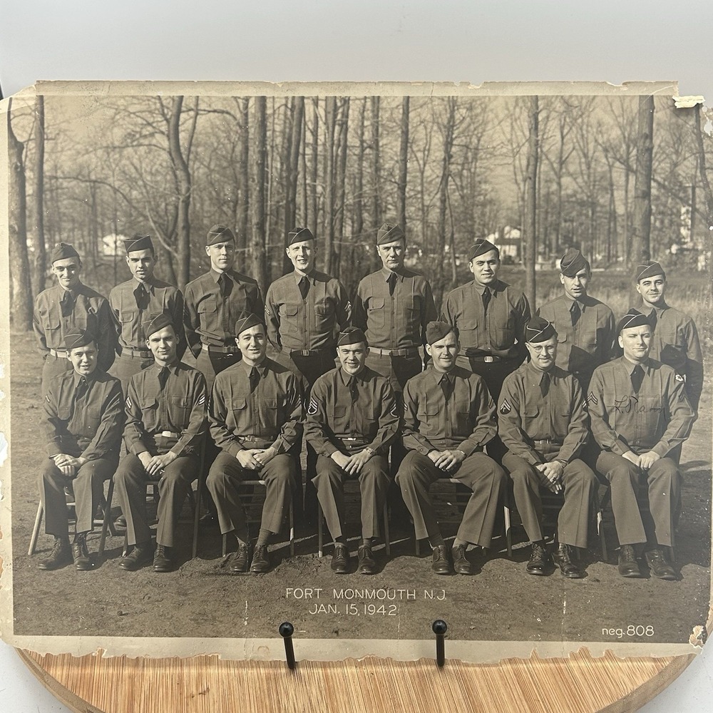 WW2 US Officer Candidate Class Photo Fort Monmouth NJ jan 15 1942